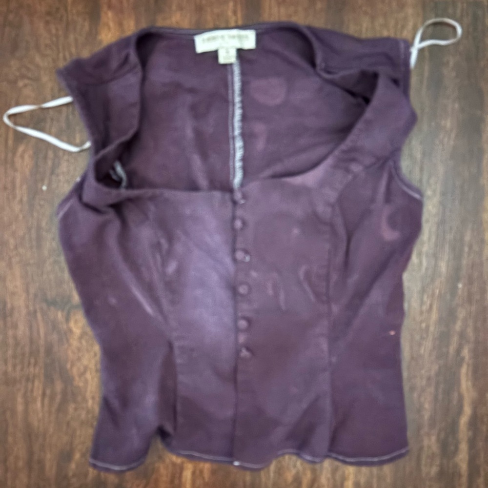 Chic Purple Button-Up Blouse